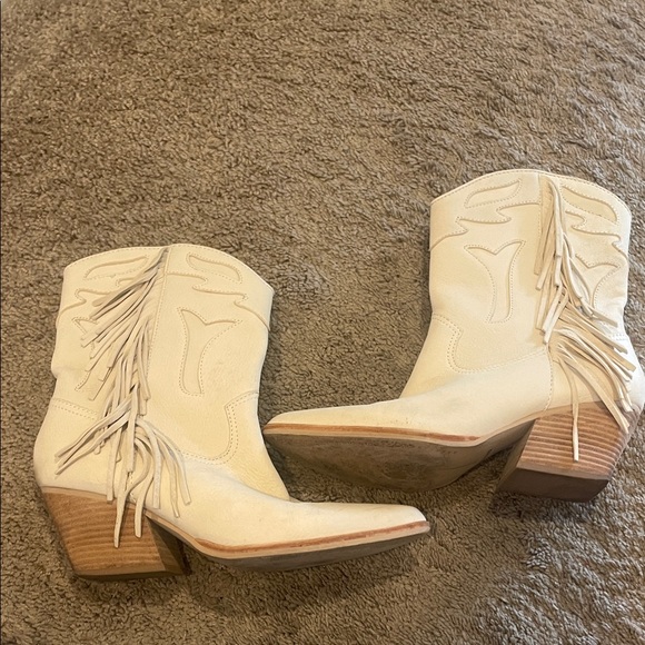 Dolce Vita Shoes - Dolce Vita Cream Fringe Western Boots
